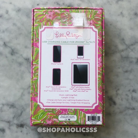 🎉 LILLY PULITZER iPhone Charging Cable Cord - Picture 3 of 5